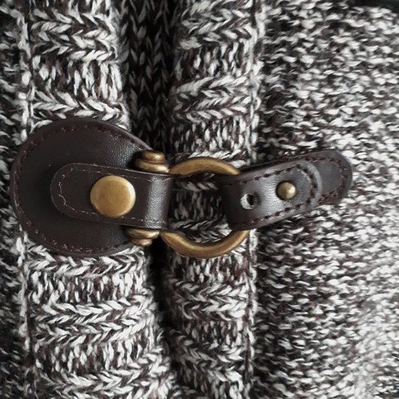 Northern Reflections Marled Brown Knit Cardigan with Hood - Picture 4 of 9